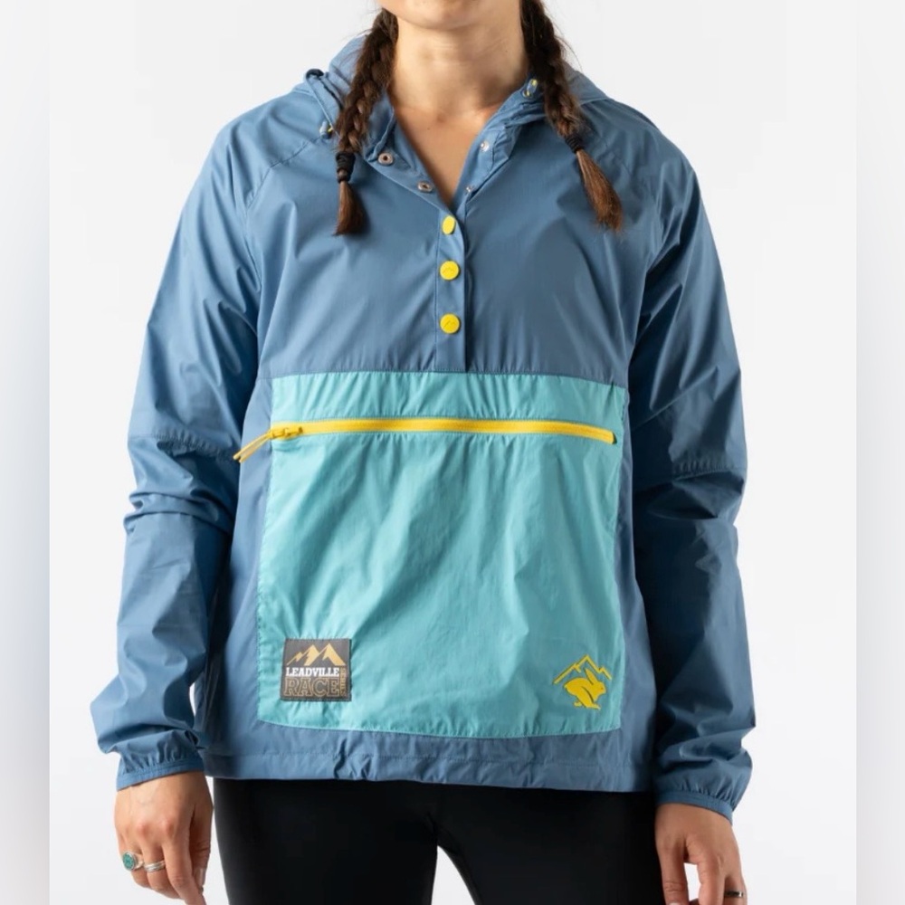 Leadville Trail Blue Pullover Windbreaker Jacket